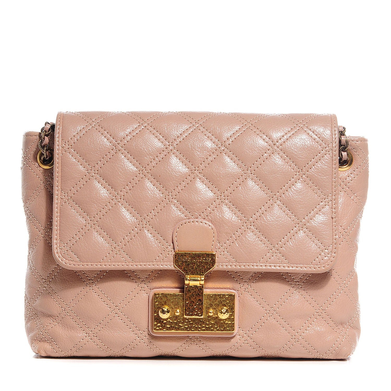 Marc Jacobs Lacquered Lambskin Baroque The Large Single Flap Blush 1 of 8