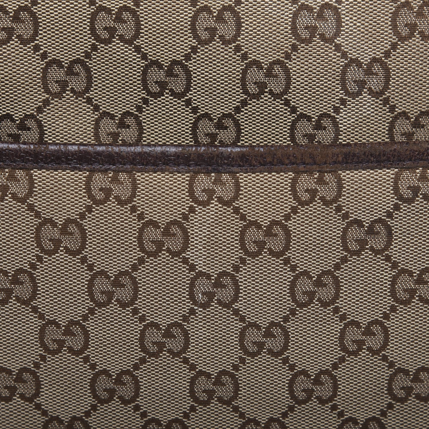 Gucci Monogram Natural Pigskin Large Diaper Bag Beige Ebony Cocoa Dark Chocolate 13 of 17