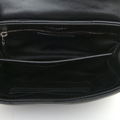 Saint Laurent Calfskin Y Quilted Monogram Toy Loulou Crossbody Bag Black 5 of 11