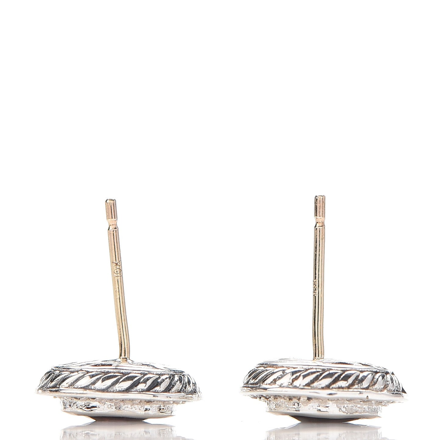 Sterling Silver Diamond Garnet 8mm Petite Albion Earrings