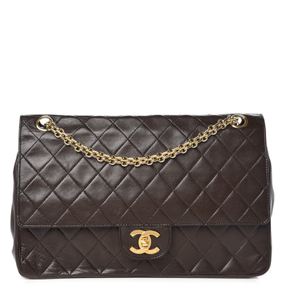 Chanel Lambskin Medium Double Flap Bijoux Chain Brown 1 of 12