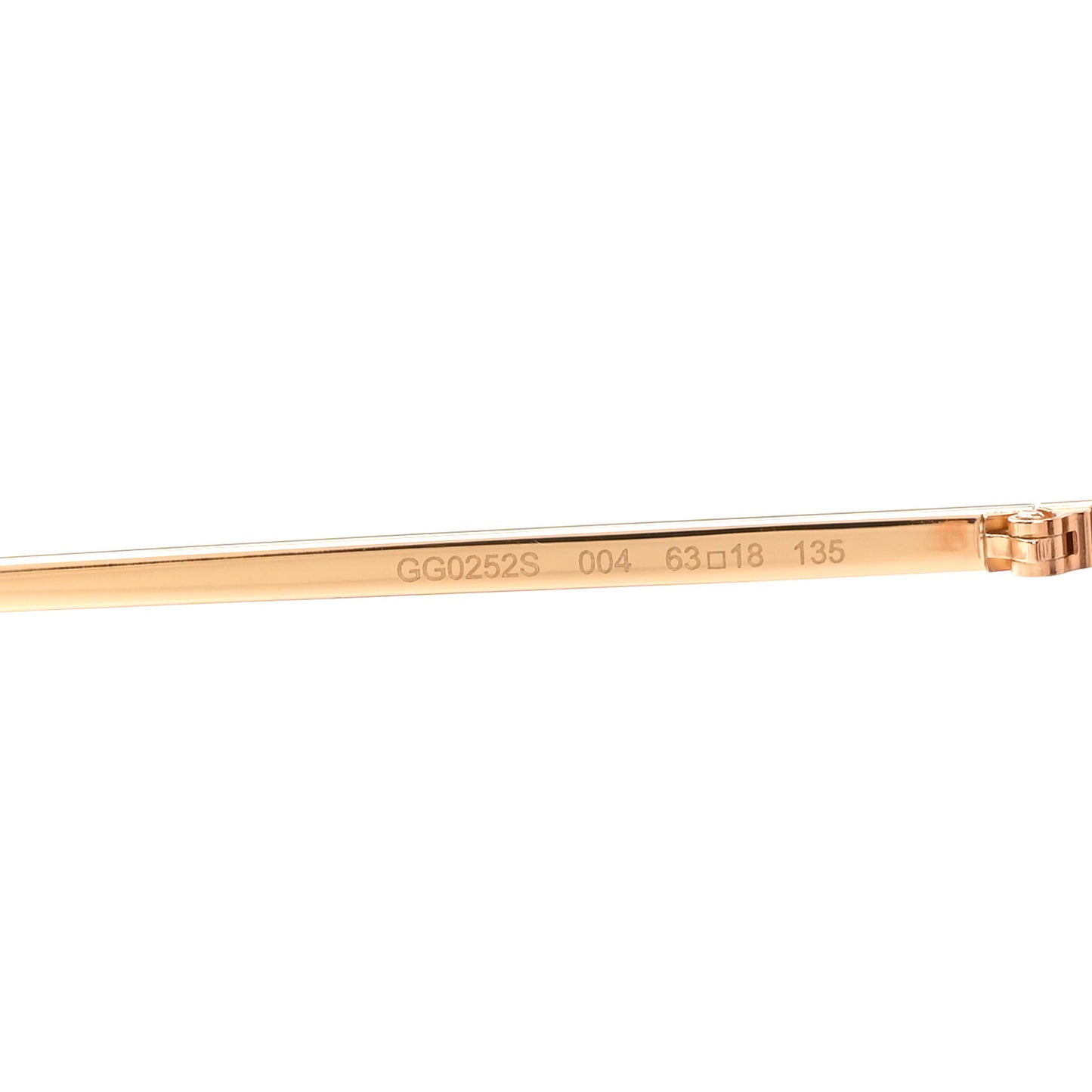 Metal Oversized Round Sunglasses GG0252S Gold Pink