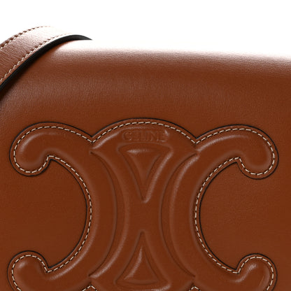 Celine Smooth Calfskin Cuir Triomphe Folco Crossbody Bag Tan 8 of 12