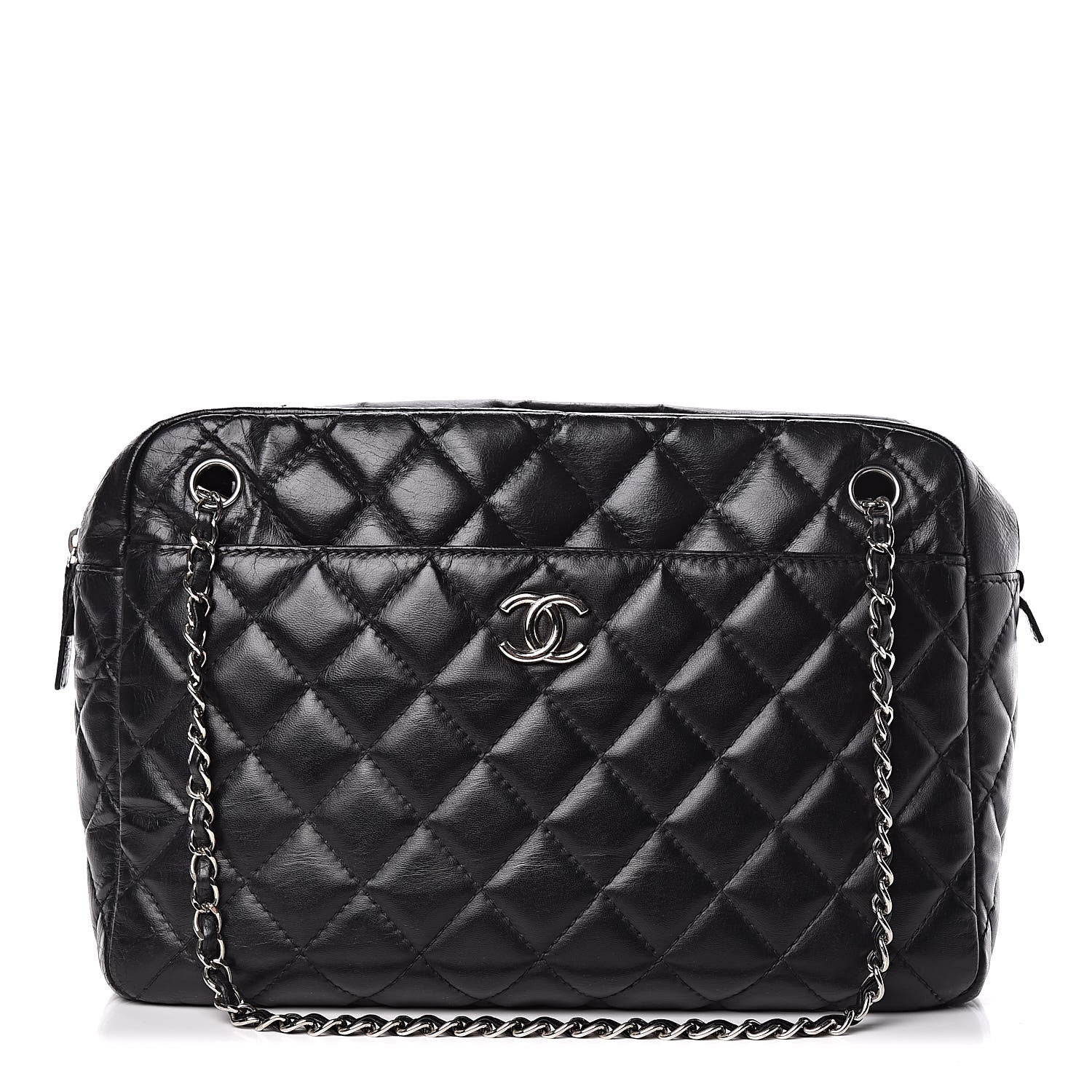 Chanel Lambskin Quilted Large Camera Case Black 1 of 17