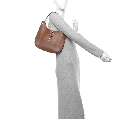 Jimmy Choo Calfskin Varenne Small Hobo Dark Tan 2 of 10