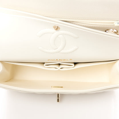 Chanel Caviar Quilted Small Double Flap White 5 of 12