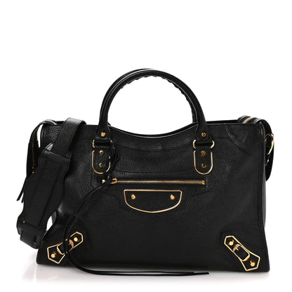 Balenciaga Chevre Gold Metallic Edge Hardware City Black 1 of 11