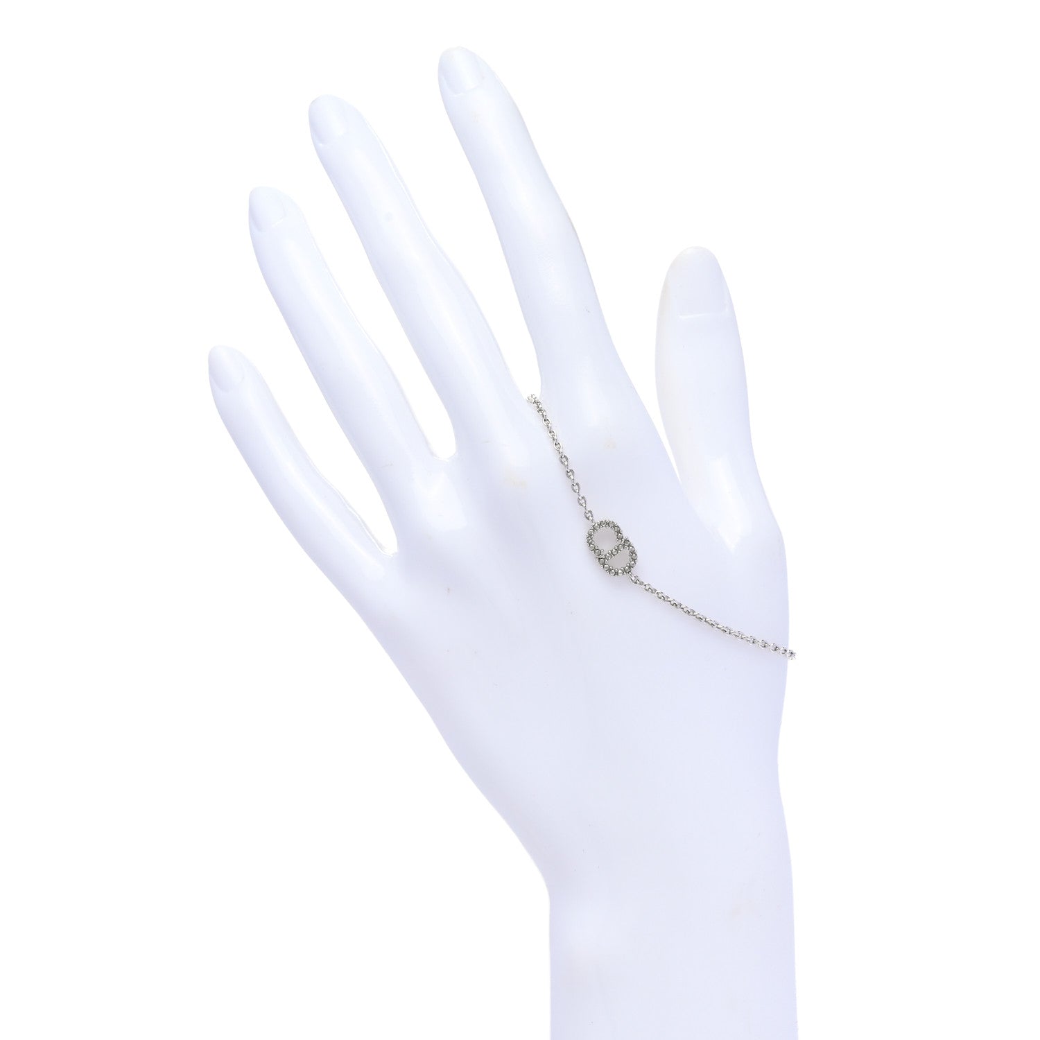 Christian Dior Crystal CD Bracelet Silver 2 of 5