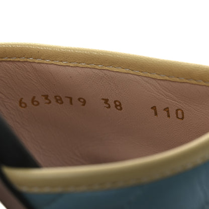 Gucci Malaga Kid Matelasse Enamel GG Marmont Flat Slide Sandals 38 Dusty Azure Burro 10 of 13