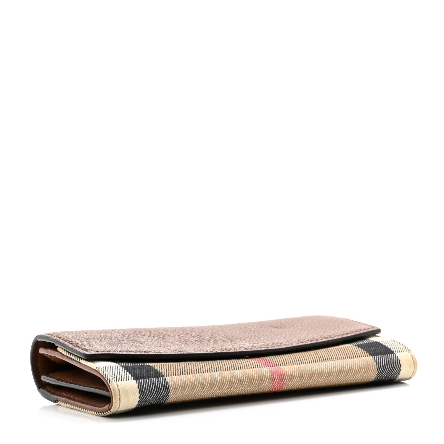 Burberry Grainy Calfskin House Check Continental Wallet Tan 4 of 11
