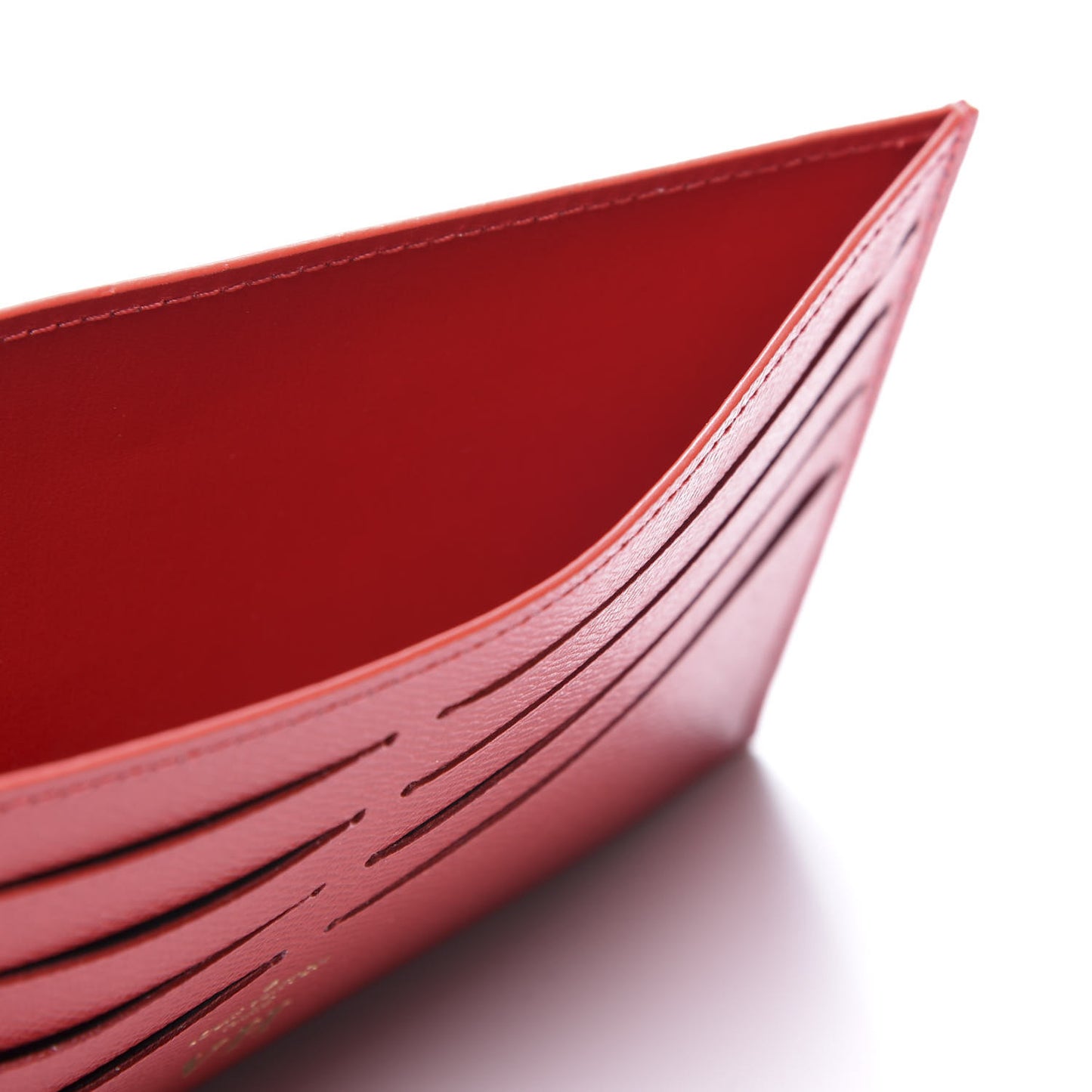 Calfskin Felicie Card Holder Insert Cherry