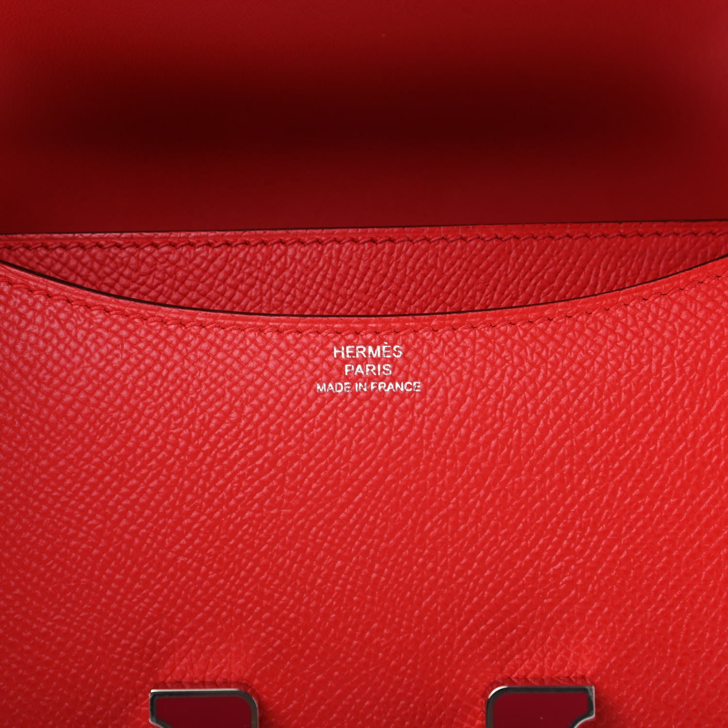 Hermes Epsom Enamel Constance 18 Rouge de Coeur Rubis 8 of 11