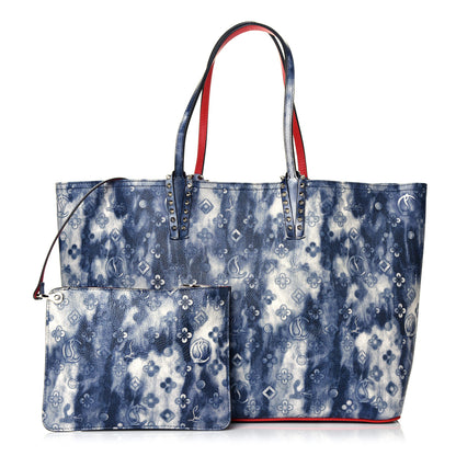 Christian Louboutin Metallic Calfskin Tie Dye Spikes East West Cabata Tote Multicolor 1 of 5