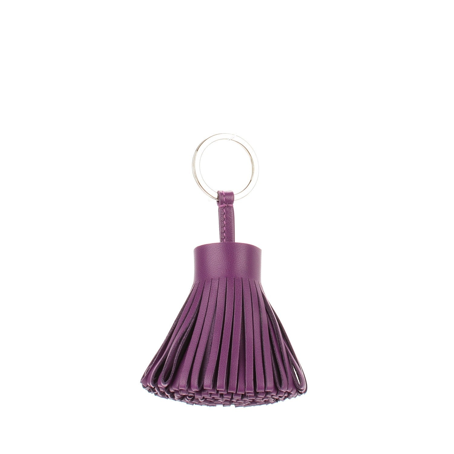 Hermes Lambskin Carmen Tassel Key Holder Anemone 1 of 5