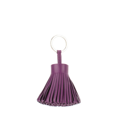 Hermes Lambskin Carmen Tassel Key Holder Anemone 1 of 5