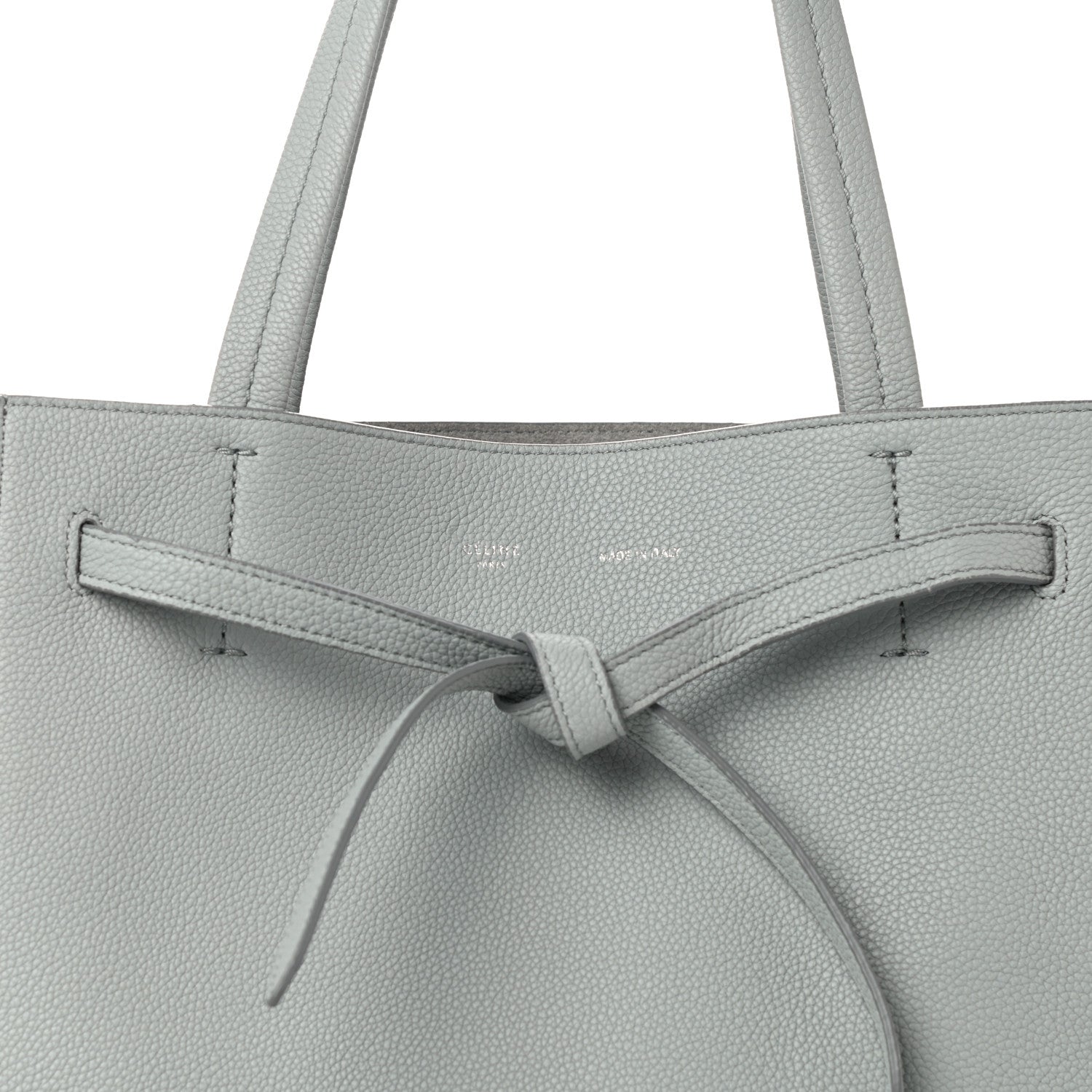 Celine Soft Grained Calfskin Small Belt Cabas Phantom Mineral 8 of 13