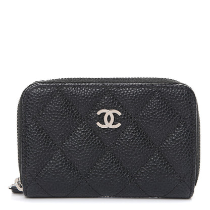 Chanel Caviar Quilted Zip Coin Purse Black 1 of 8