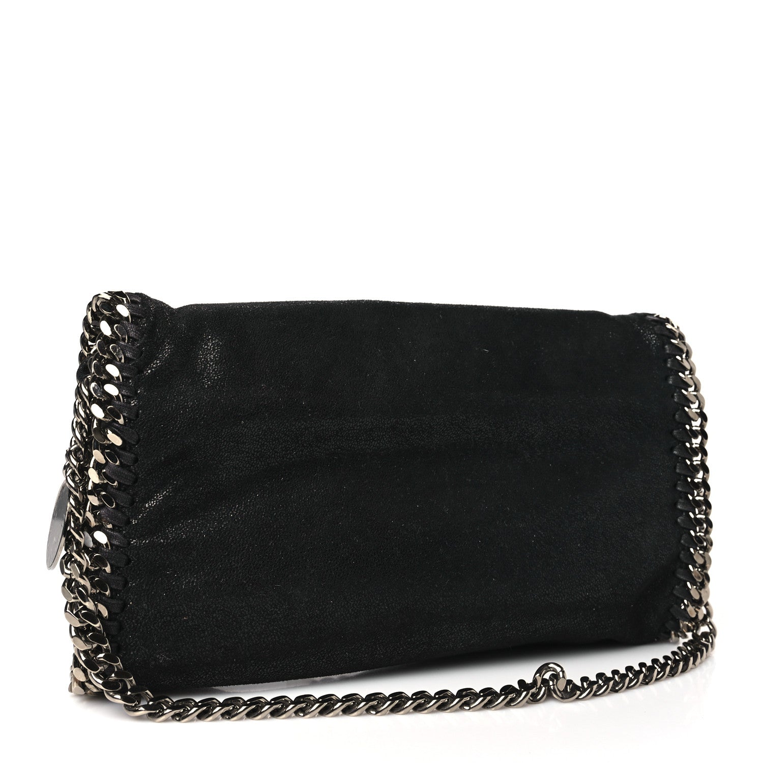 Stella McCartney Shaggy Deer Falabella Fold Over Clutch Black 3 of 9