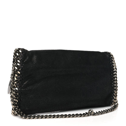 Stella McCartney Shaggy Deer Falabella Fold Over Clutch Black 3 of 9