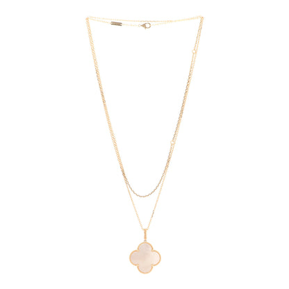 Van Cleef & Arpels 18K Yellow Gold Mother of Pearl Magic Alhambra Long Necklace 3 of 7