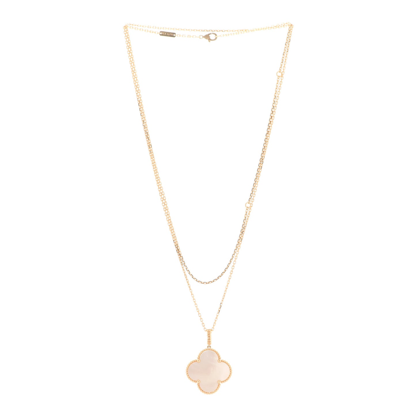 18K Yellow Gold Mother of Pearl Magic Alhambra Long Necklace