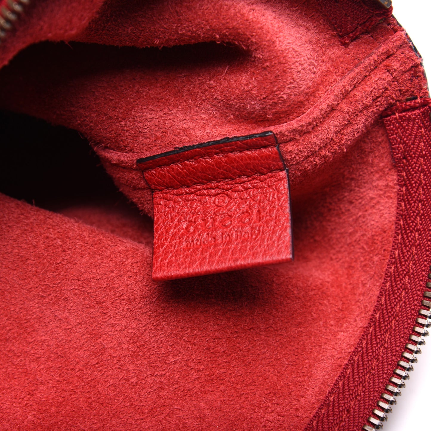 Pebbled Calfskin Medium Logo Portfolio Clutch Hibiscus Red