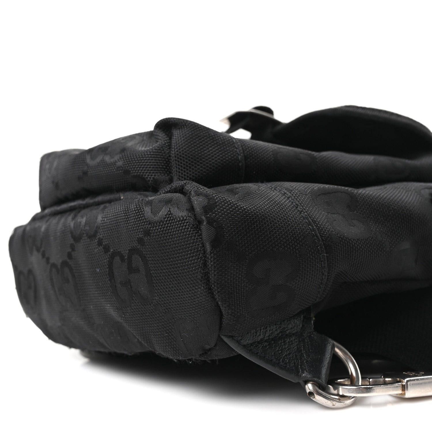 Gucci Econyl Nylon Monogram Off The Grid Sling Backpack Black 9 of 10