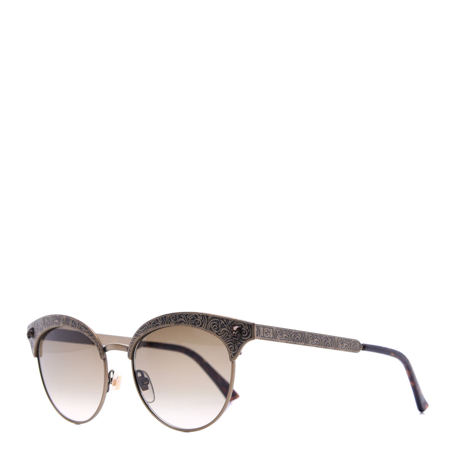 Gucci Metal Tiger GG0220S Sunglasses Antique Gold 1 of 8