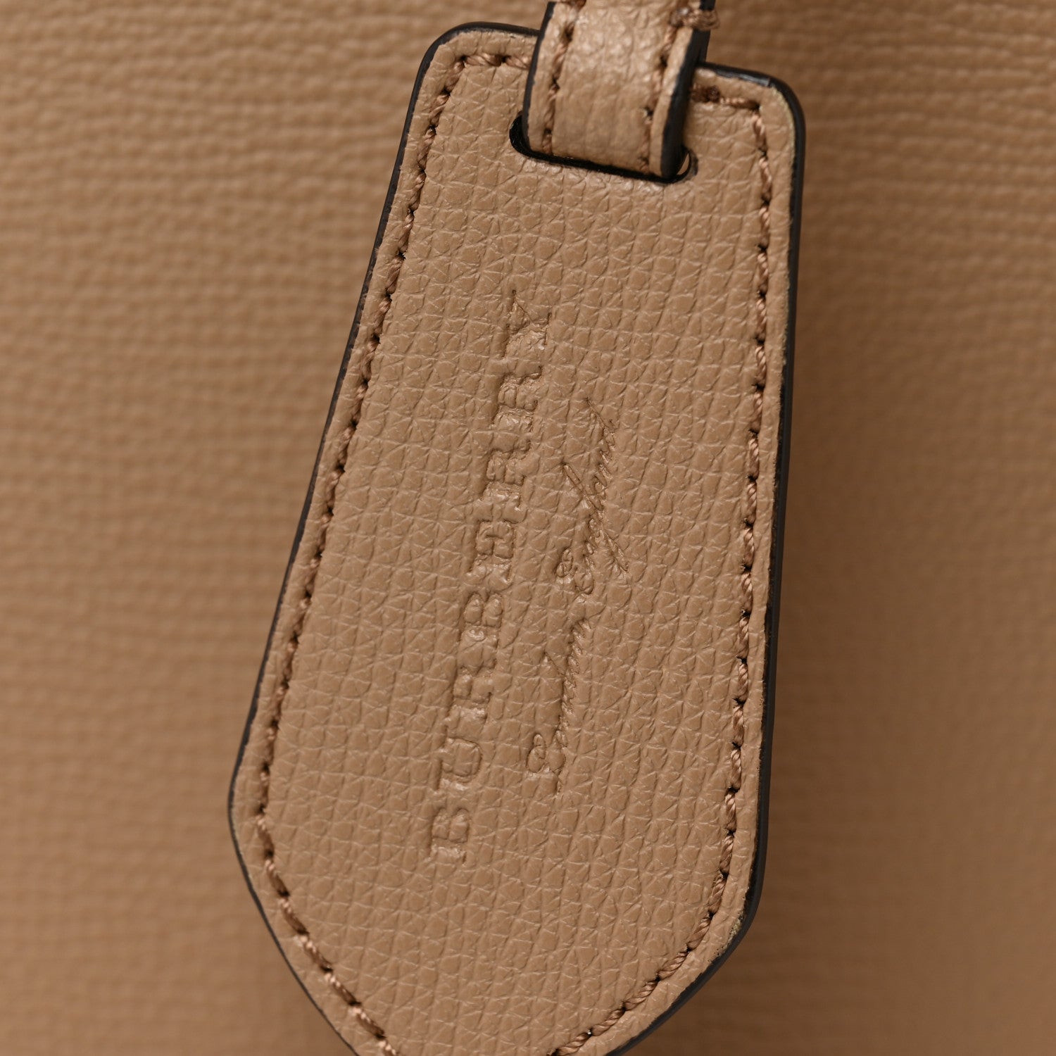 Burberry Grainy Calfskin Haymarket Check Small Reversible Tote Mid Camel 16 of 16