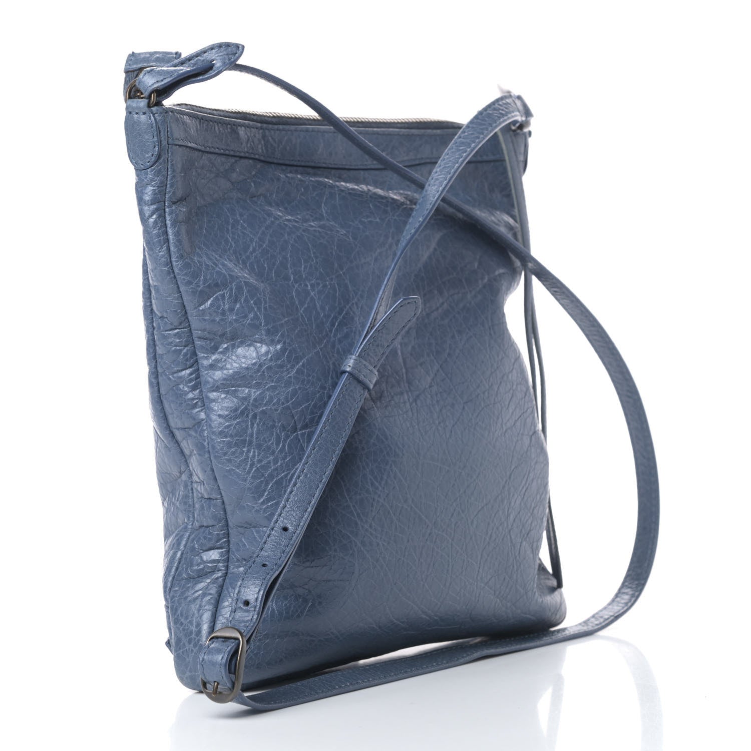 Balenciaga Agneau Classic Hardware Flat Crossbody Bleu Persan 2 of 4