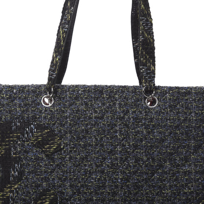 Chanel Tweed Quilted Large Cambon Tote Blue 8 of 10