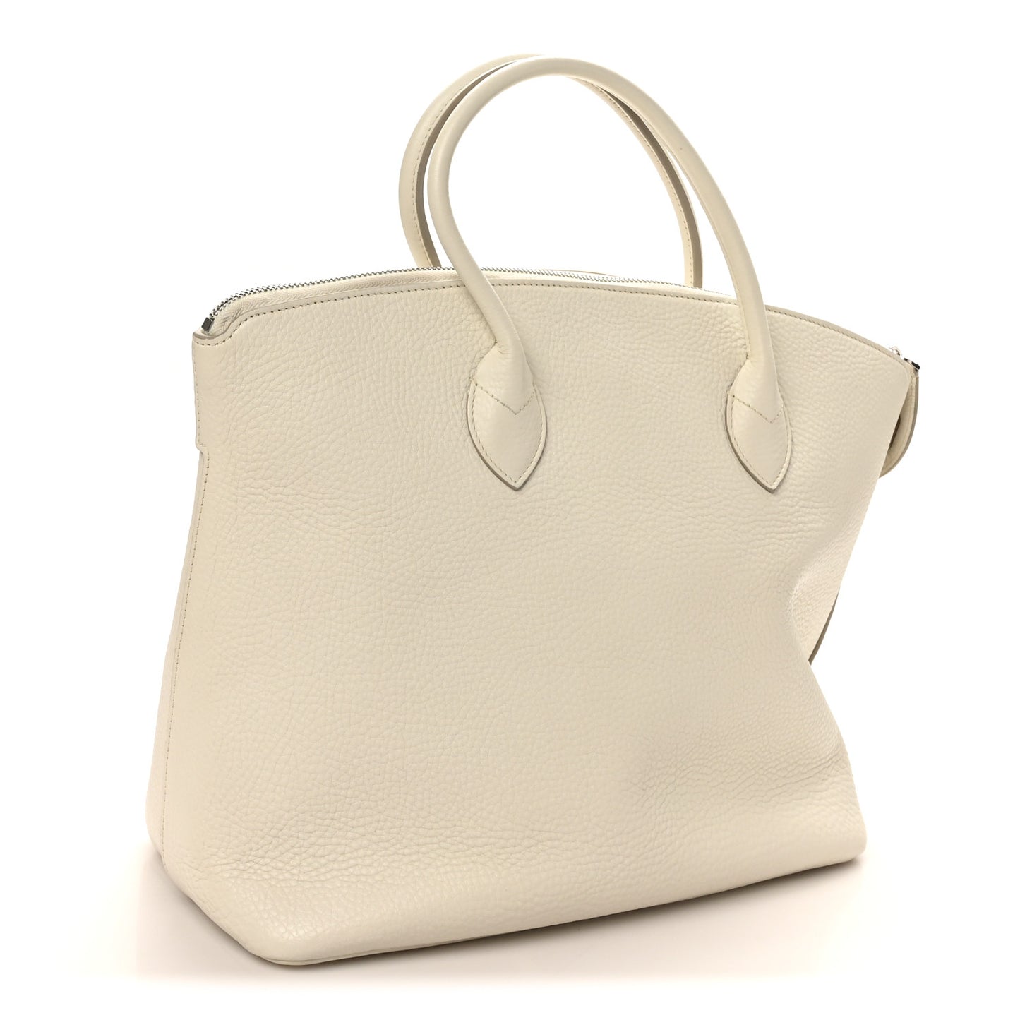 Veau Ecorce Haute Maroquinerie Lockit MM Ivory