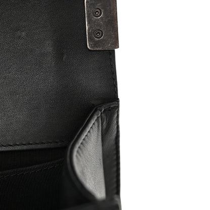 Chanel Calfskin Pleated Small Boy In Rome Flap Black White 12 of 15