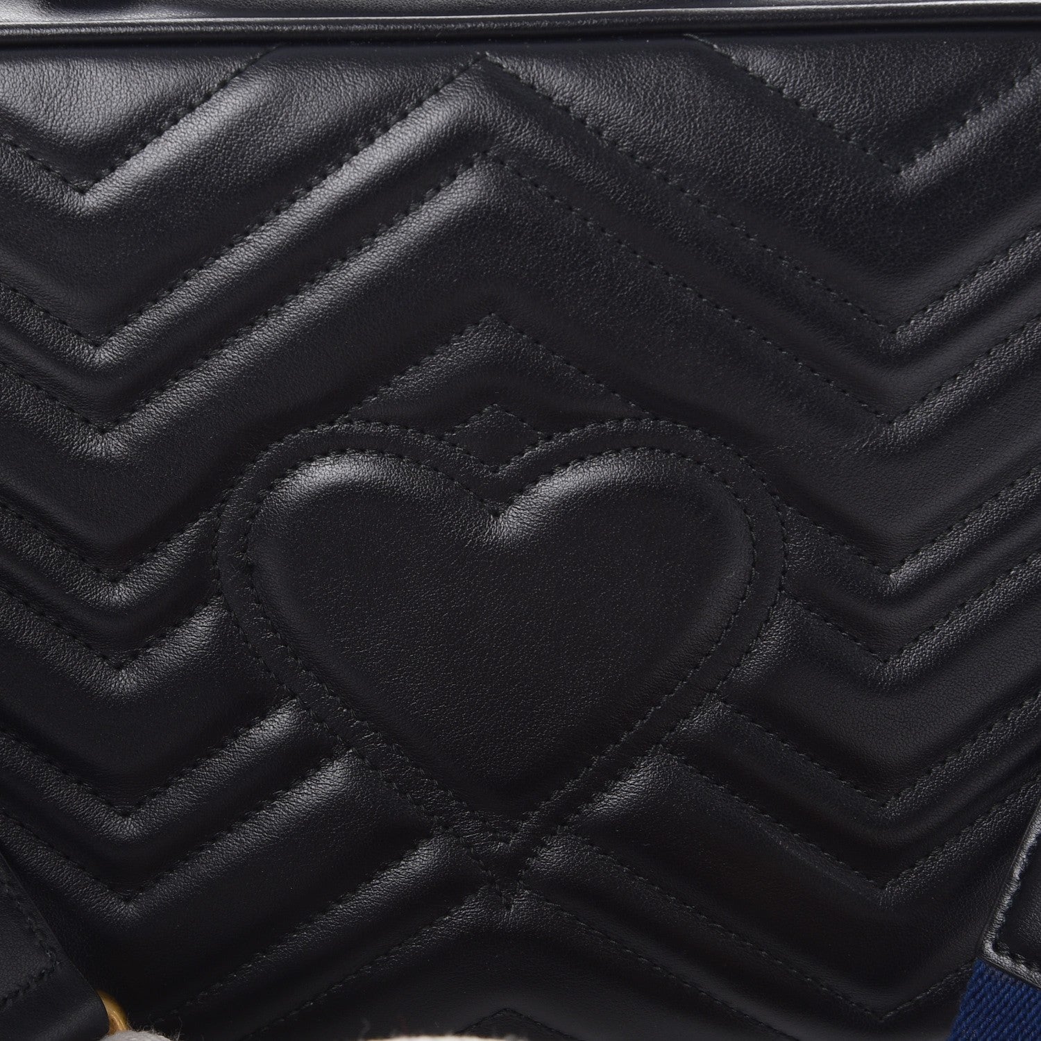 Gucci Calfskin Matelasse Sylvie Web Small GG Marmont Top Handle Shoulder Bag Black 8 of 8