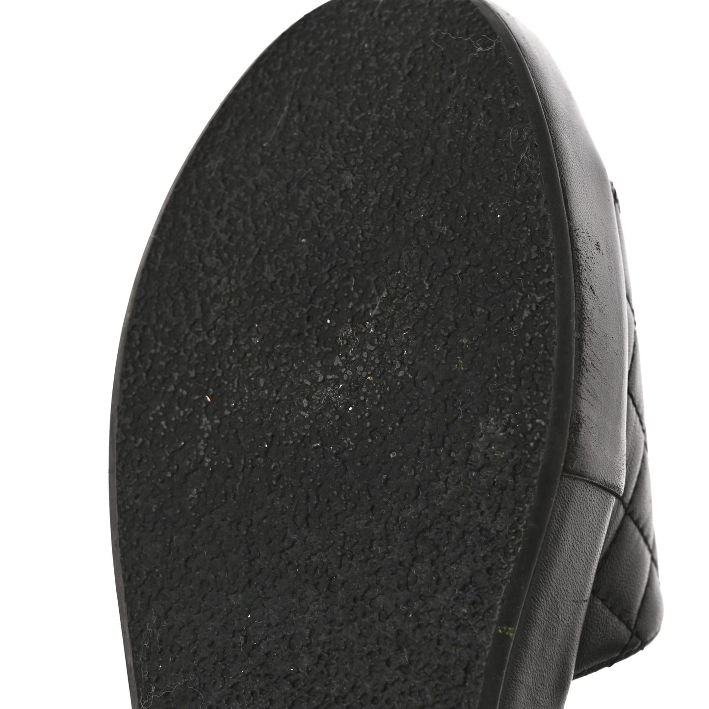 Lambskin Quilted CC Mules Sandals 39 Black White