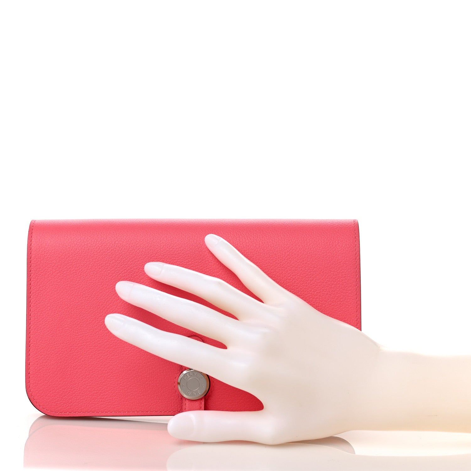 Hermes Evercolor Dogon Duo Wallet Rose Azalee 3 of 10