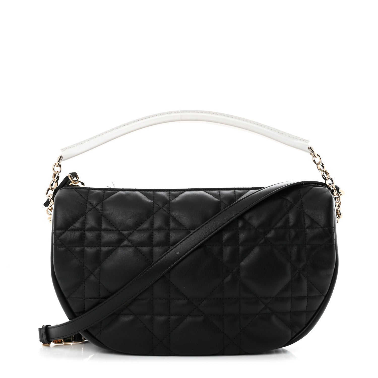 Christian Dior Lambskin Cannage Medium Dior Vibe Hobo Bag Black 1 of 11