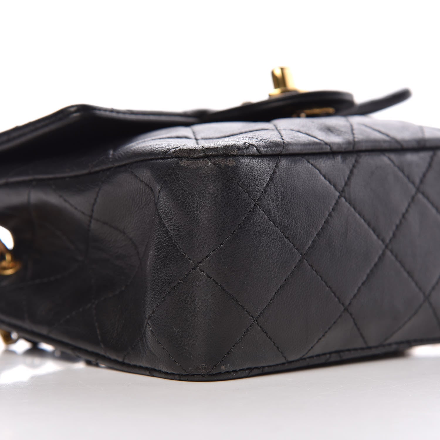 Chanel Lambskin Quilted Mini Square Flap Black 9 of 10