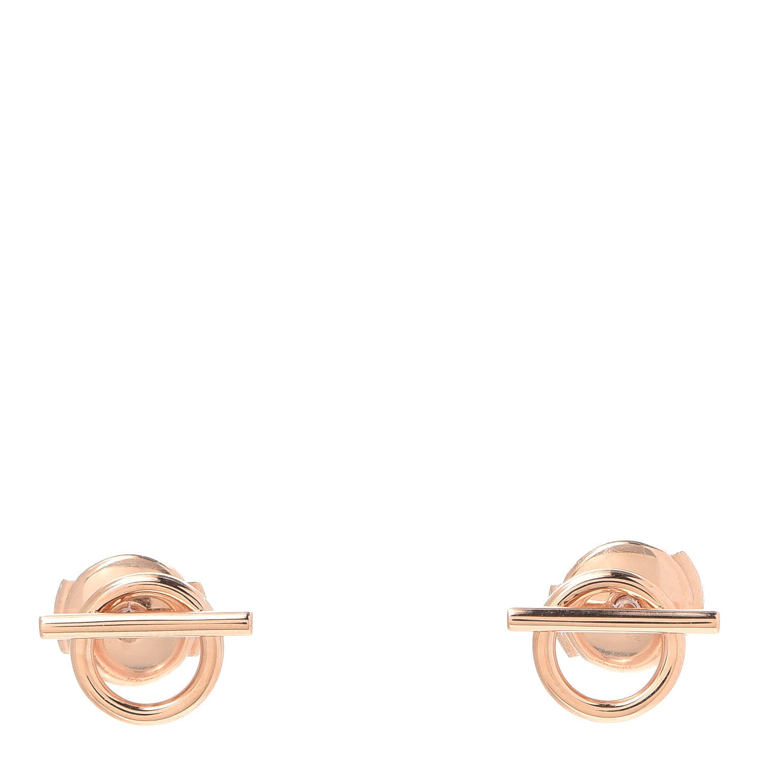 Hermes 18K Rose Gold PM Echappee Earrings 1 of 5