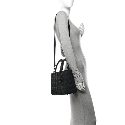 Christian Dior Ultra Matte Calfskin Cannage Medium Lady Dior Black 2 of 13