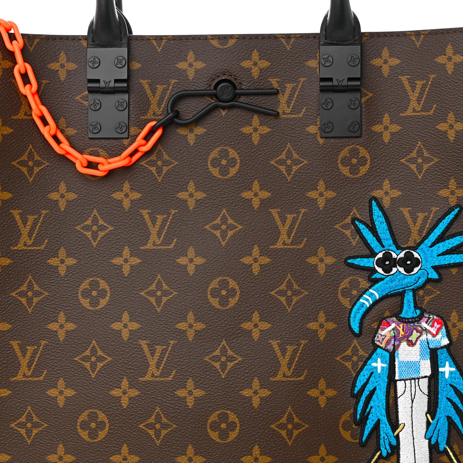 Louis Vuitton Monogram Embroidered Cartoon LV Friends Sac Plat 8 of 10