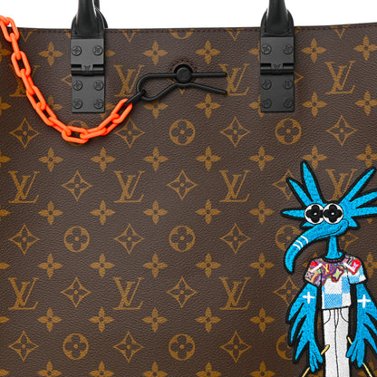 Louis Vuitton Monogram Embroidered Cartoon LV Friends Sac Plat 8 of 10