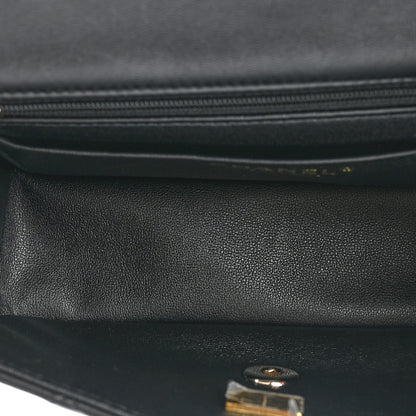 Chanel Lambskin Quilted Mini Top Handle Rectangular Flap Black 6 of 13
