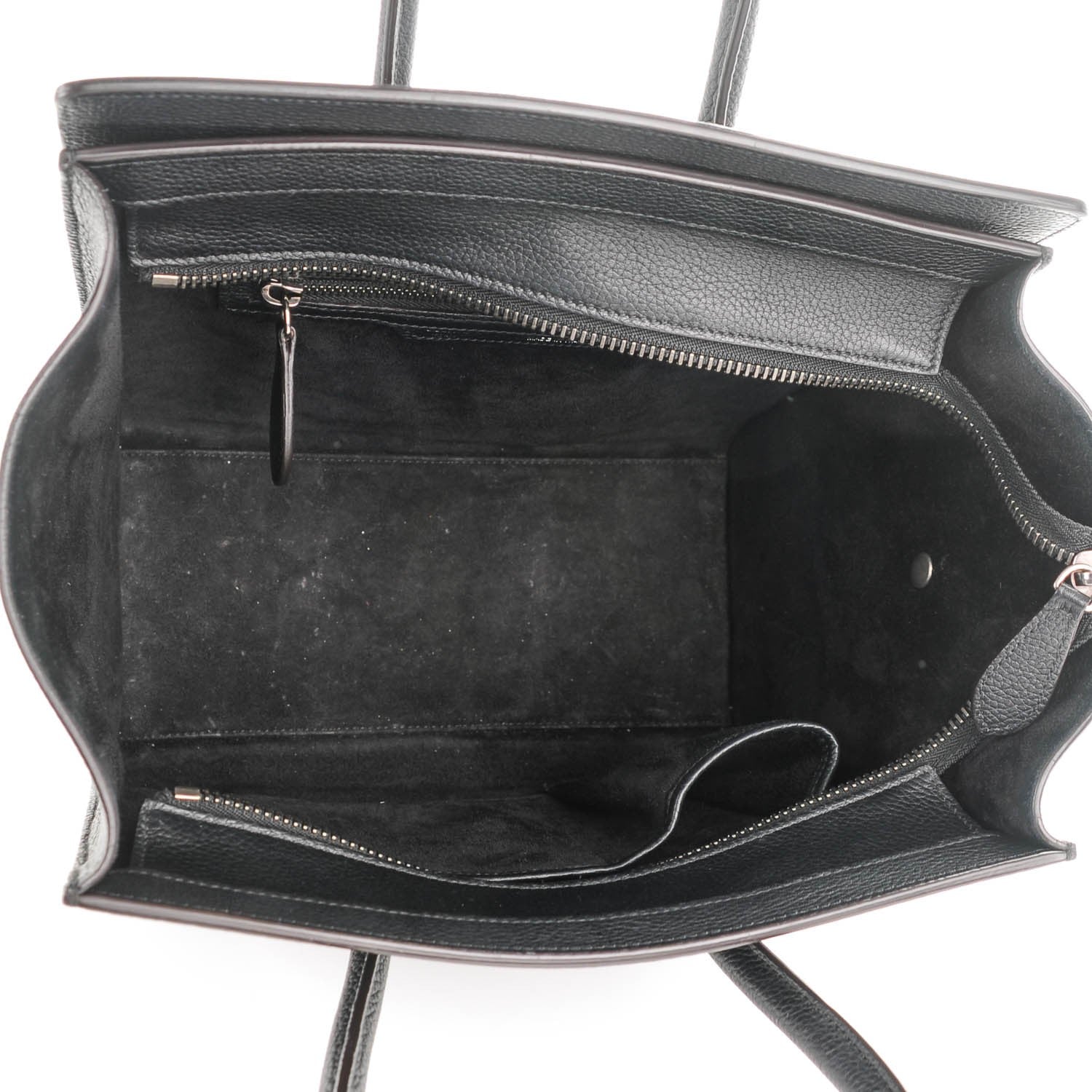 Celine Drummed Calfskin Micro Luggage Black 5 of 7