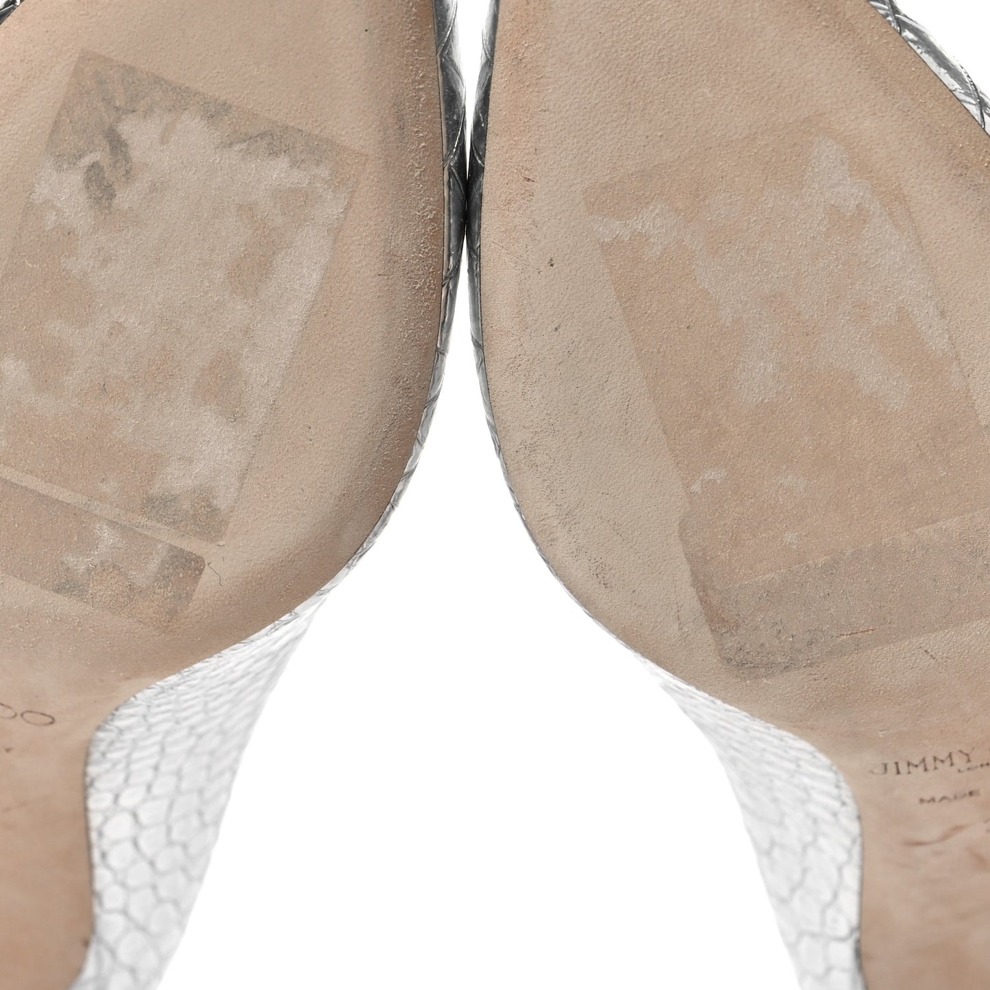 Crocodile Embossed Calfskin Love 65 Pump 37 Silver