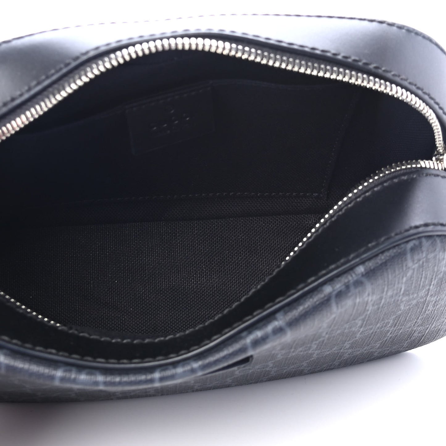 GG Supreme Monogram Web Shoulder Bag Black Grey