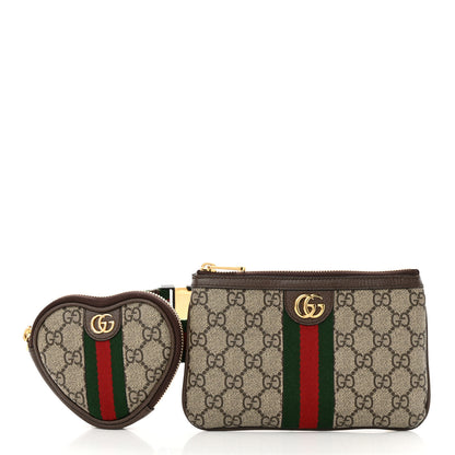 Gucci GG Supreme Monogram Web Ophidia Utility Belt Bag 85 34 Beige Ebony New Acero 1 of 11