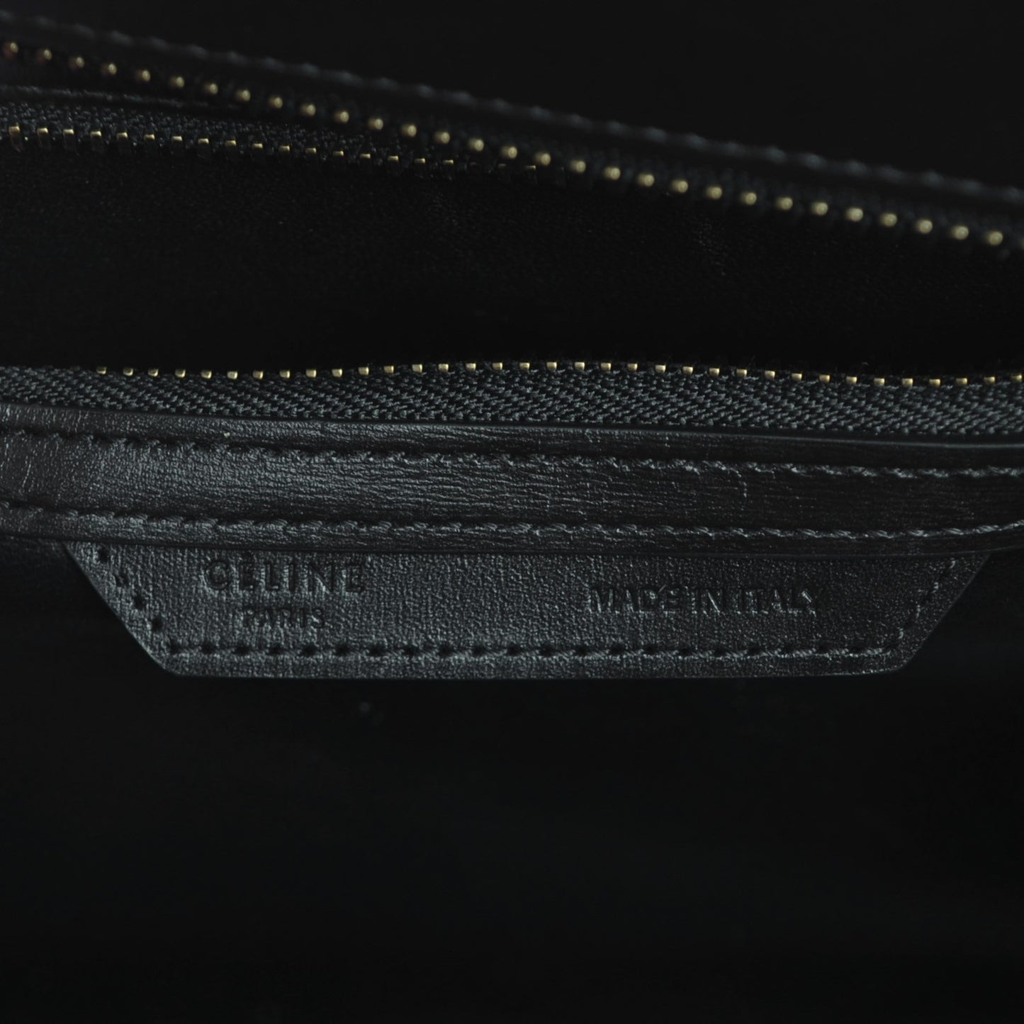 Smooth Calfskin Multicolor Double Stitching Micro Luggage Black