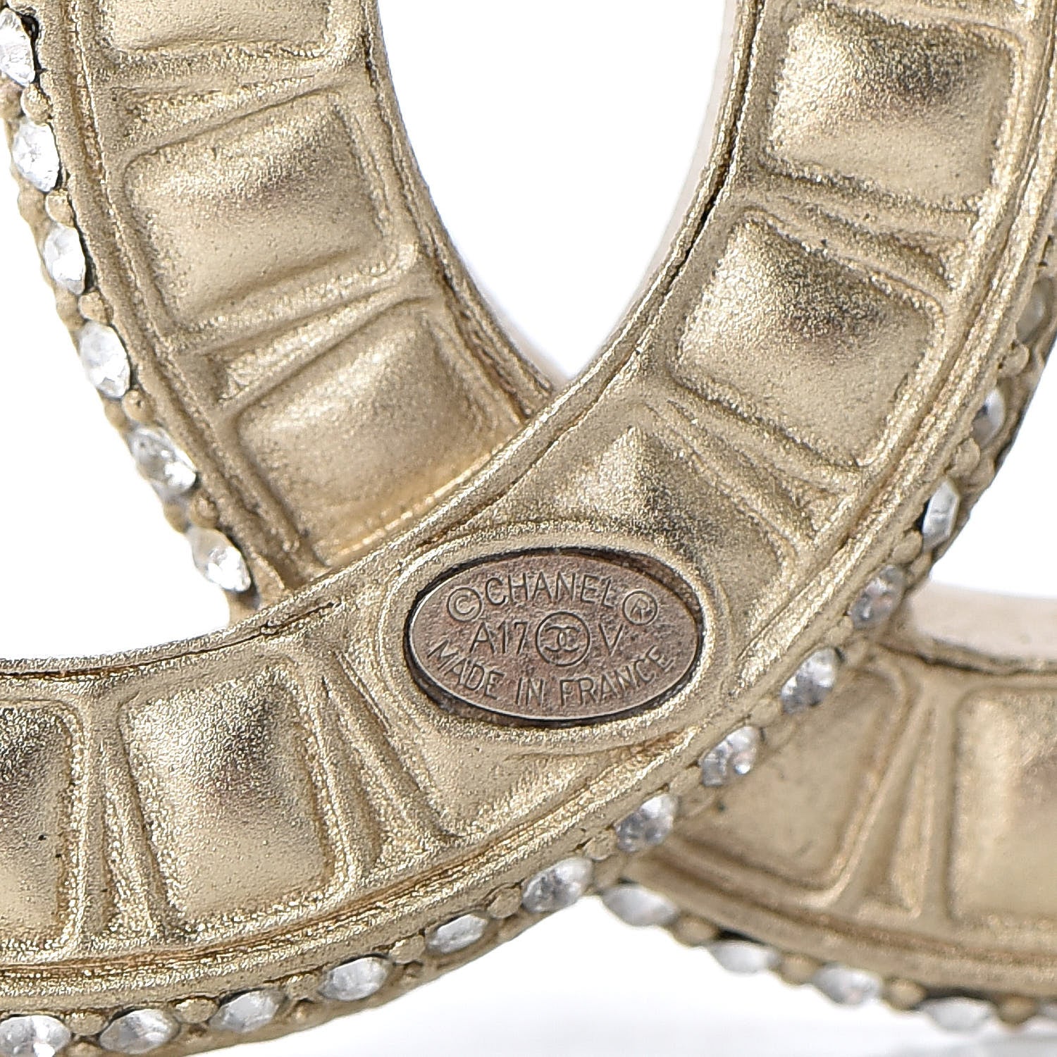 Chanel Baguette Crystal CC Brooch Gold 4 of 5