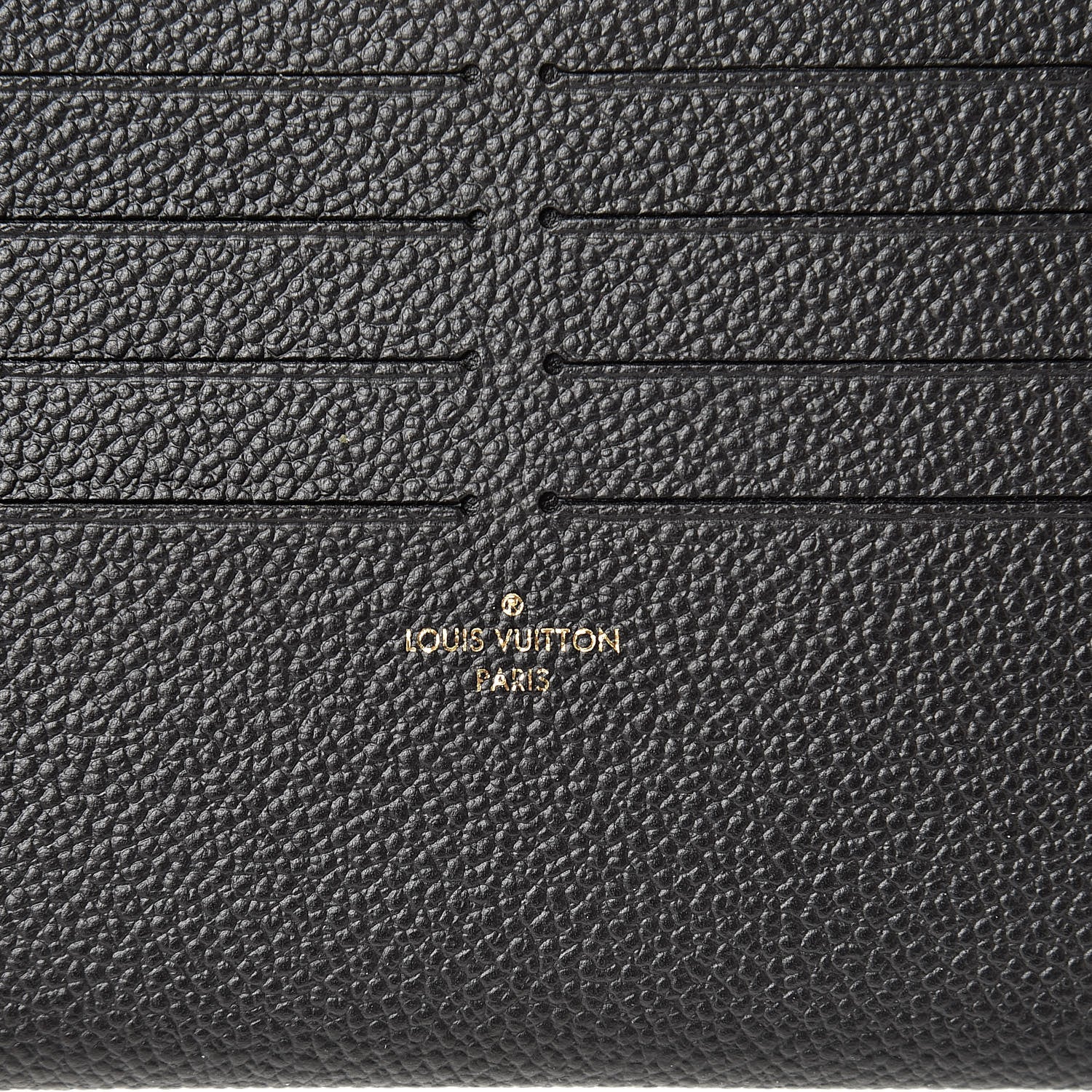 Louis Vuitton Calfskin Felicie Chain Wallet Card Holder Insert Black 6 of 6